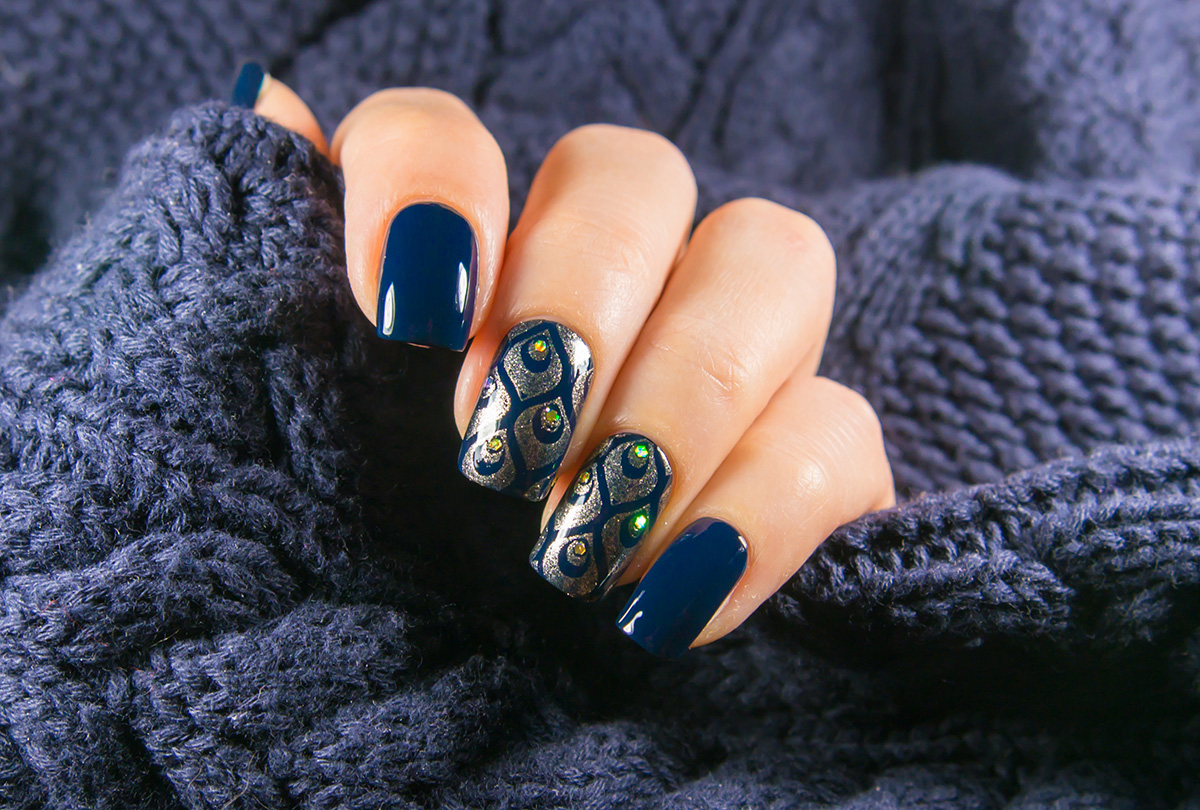 blue-nail Student Nail Art