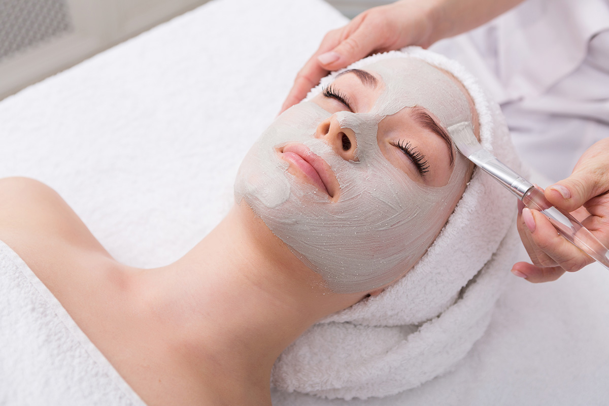 face Woman Getting A Facial